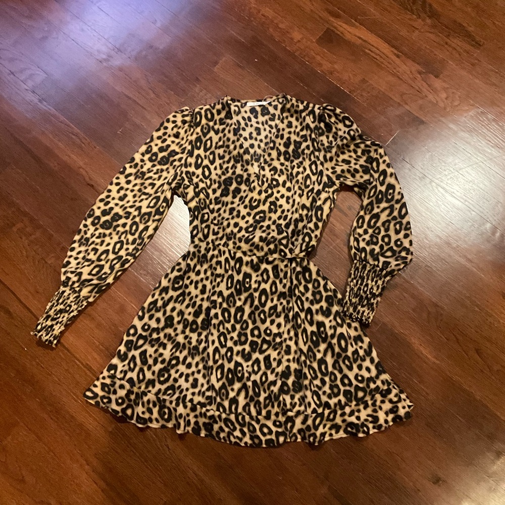 Cheetah Print Wrap dress